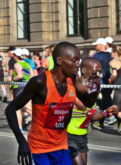 Riga, Latvia - May 19 2019: Closeup from Elite male...