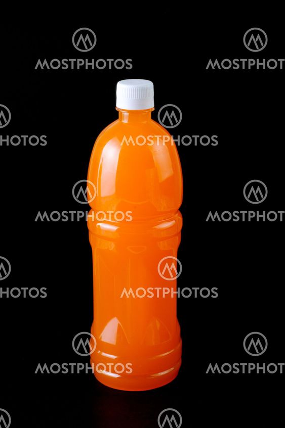 A bottle of orange juice