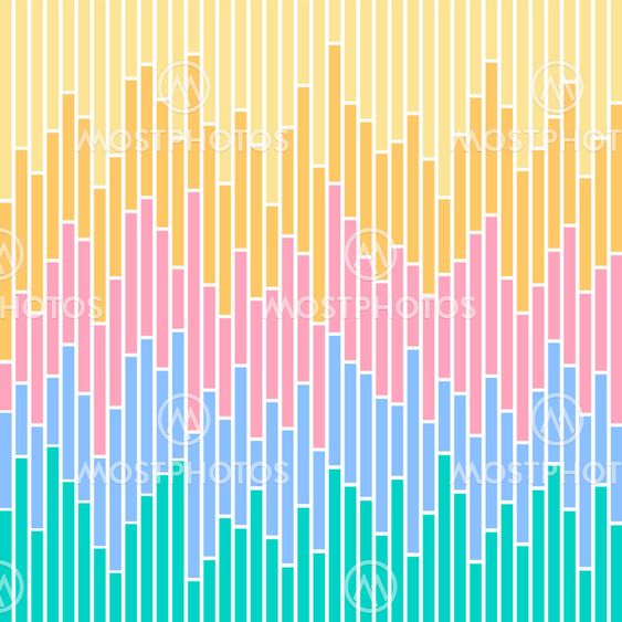 Bar Chart Stripes - Pastel Colours