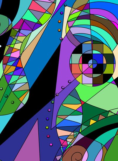 colored background image of the abstract clutter