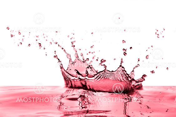 splashing red wine