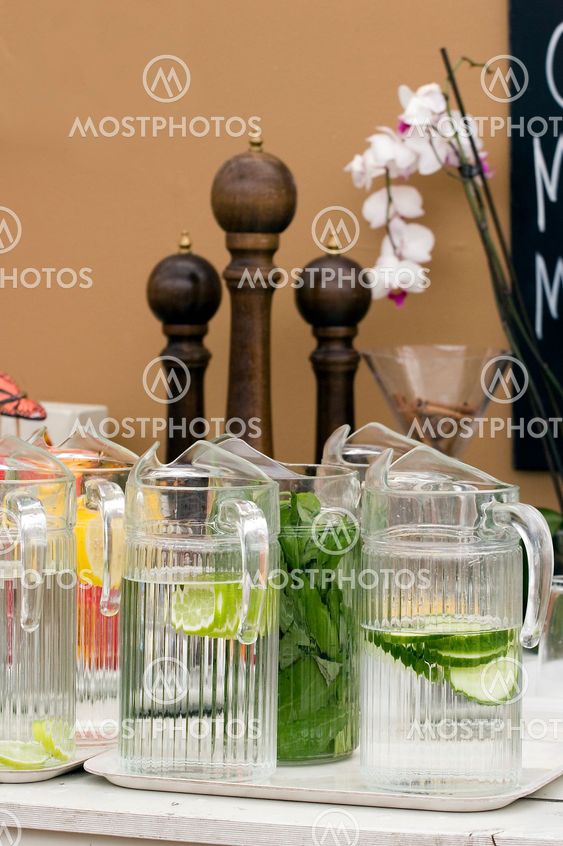 Pepper mills and water bottles