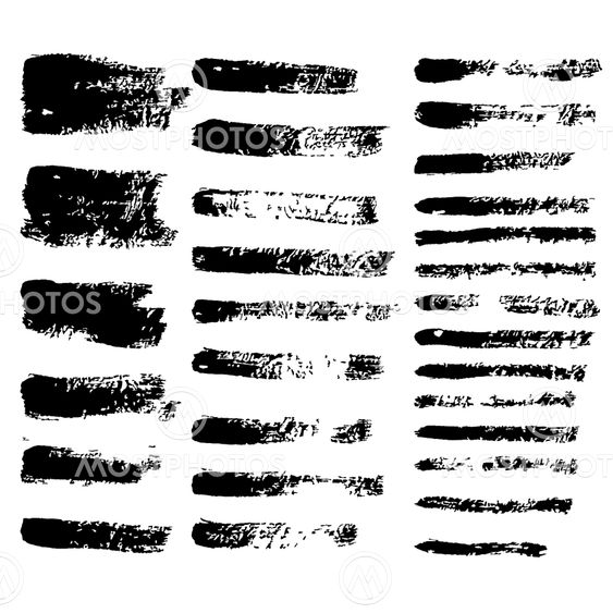 black vector grunge brushes