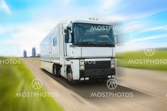 truck goes on highway