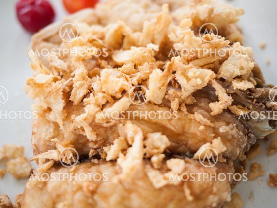 Fried fish with Garlic. usually eat with chili sauce and rice