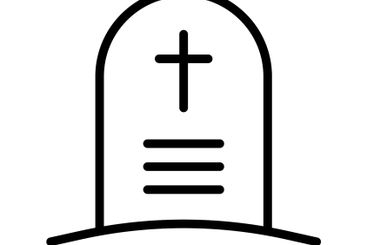 Simple Christian tomb icon. Grave. Vector.