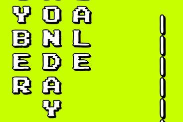 Cyber monday banner in retro arcade video game style....