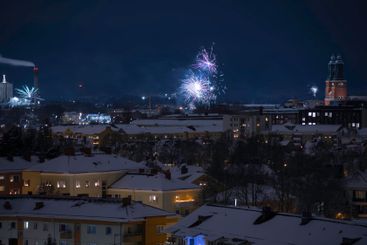 Fyrverkeri över Eskilstuna