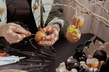 Tutorial How to make Easter table decoration with egg...