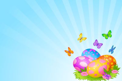 Beautiful Easter eggs background