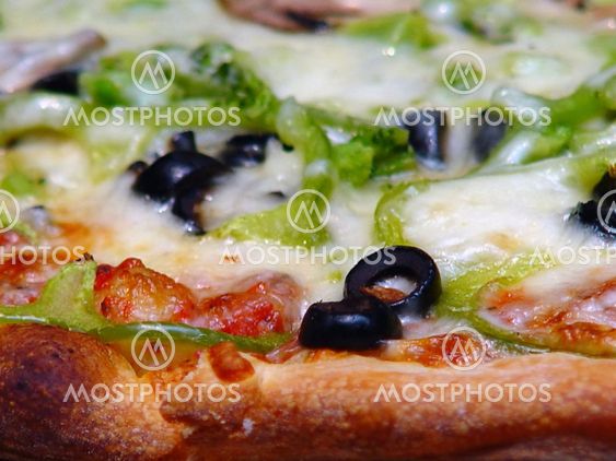 Freshly baked pizza