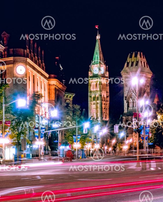Parliament at night