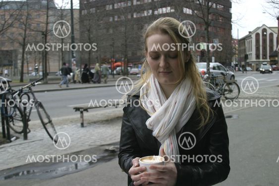 Woman at Espresso Bar