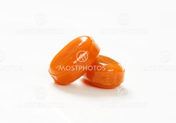 Hard caramel candies