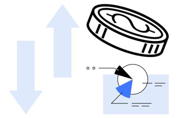 Financial Growth and Decline Concept with Coin and...