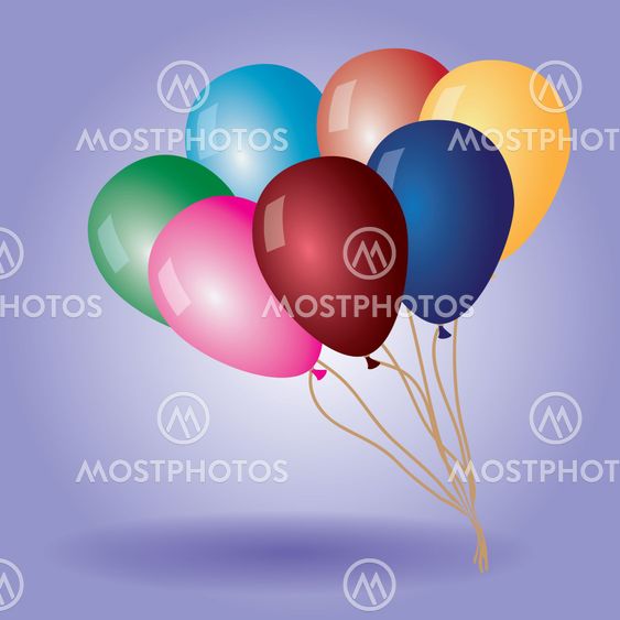 colorful balloons with helium eps10