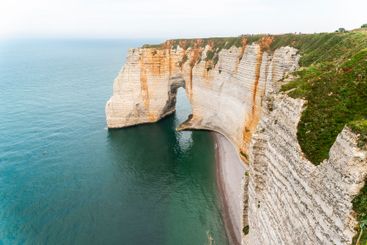 Beautiful seaside landscape of cliffs on the Normandy...