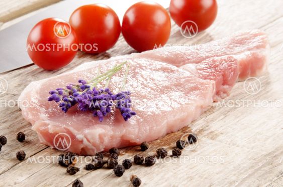 pork chop with lavender