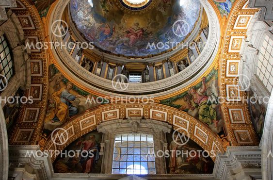 Interior of Saint Peters Basilica, Vatican City, Rome