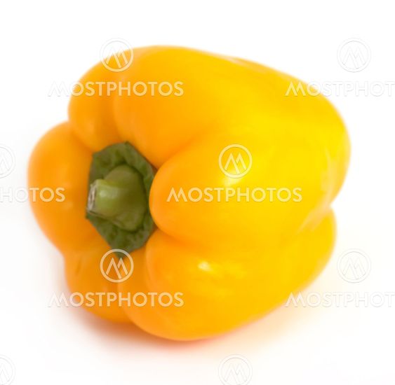 Yellow pepper on side