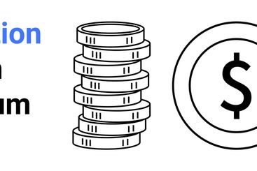 Stack of Coins, Dollar Sign, and Male Avatar...