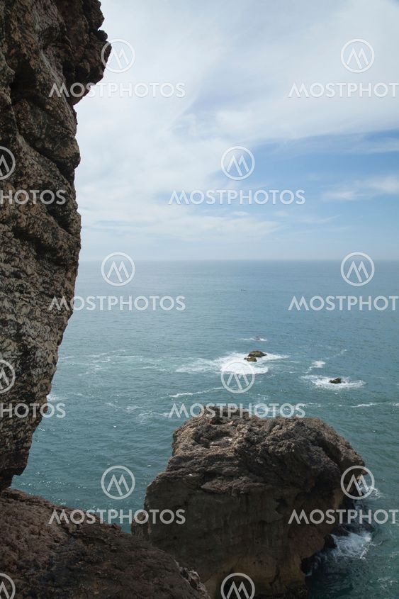 Nazare Beach and Cliff in Portugal