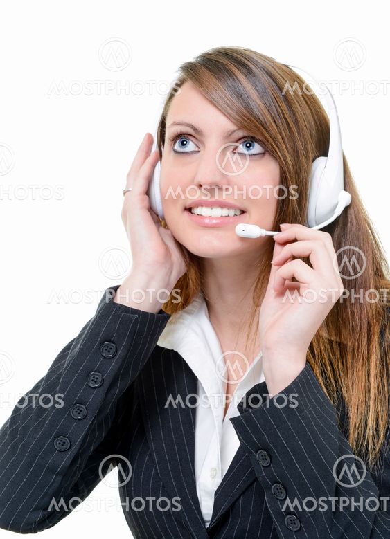 smiling attractive online agent
