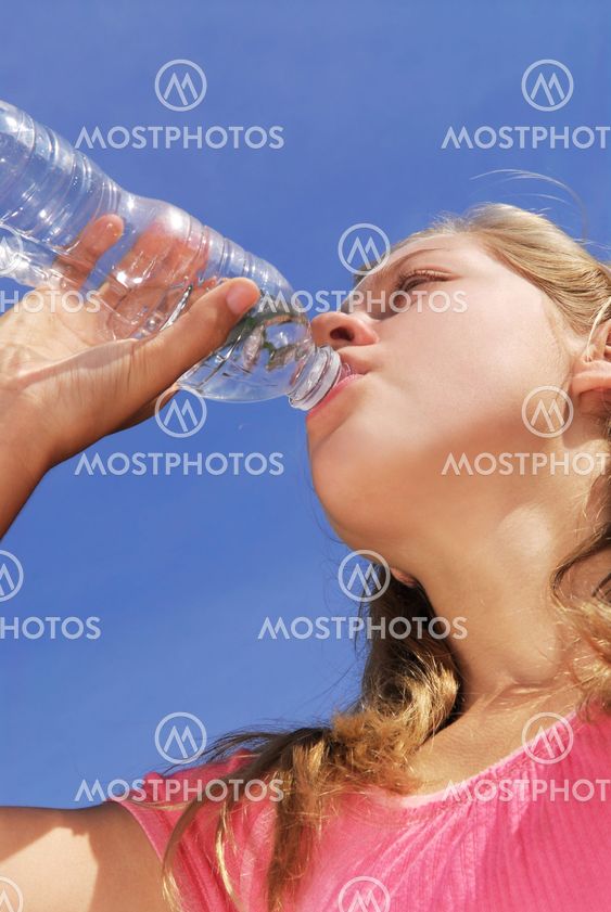 Girl drinking water