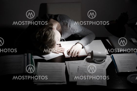 asleep working overhours
