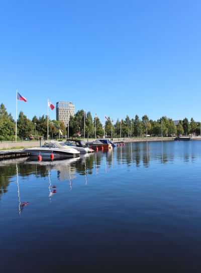 Utisikt mot Piteå från Västra Kajen