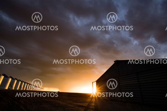 Prairie Storm Clouds Sunset