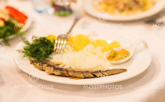 Assorted fish on a plate