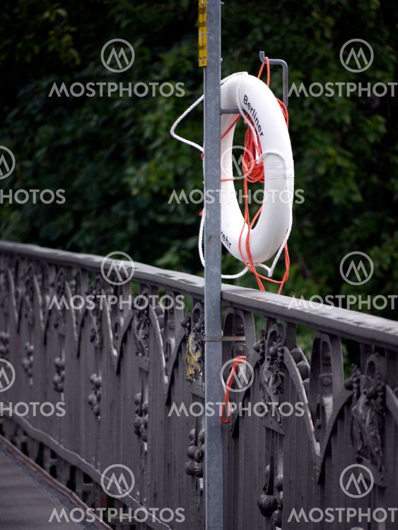 Lifebuoys on bridge