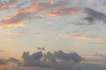 Romantic pastel color sky. Tender cloud on night sky...