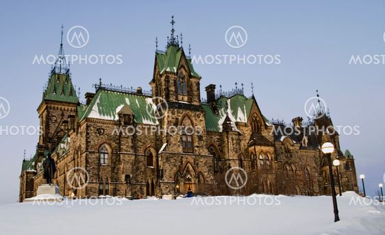 Behind East Block in Winter