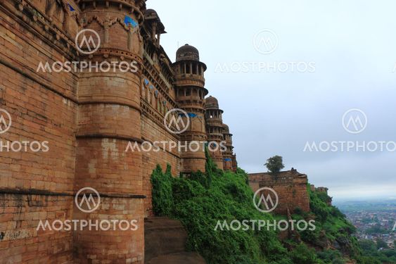Gwalior india fort and Gurdwara Bandi Chhor marble Temple