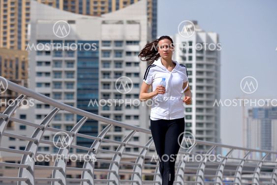 woman jogging at morning