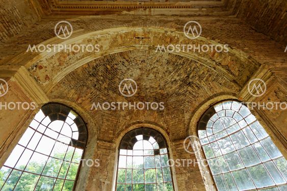 Inside a ruined castle