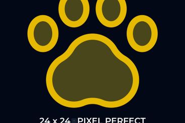 Animal paw dark color ui icon