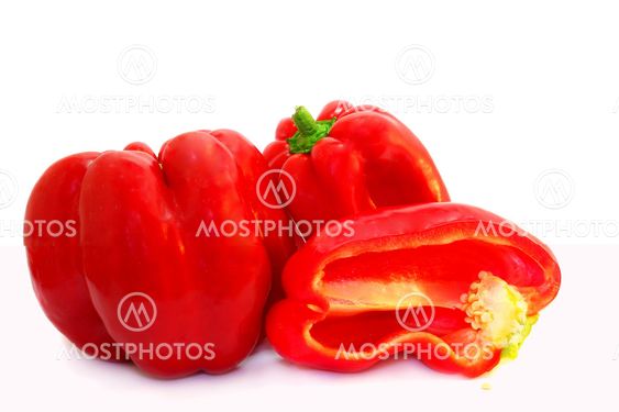 Some red sweet peppers