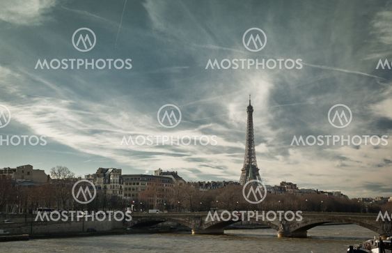 Paris skyline with Eiffel tower