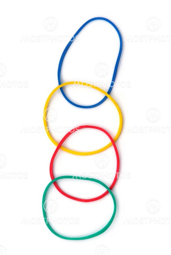 colourful elastic bands