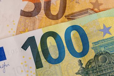 European cash paper money worth one hundred euros