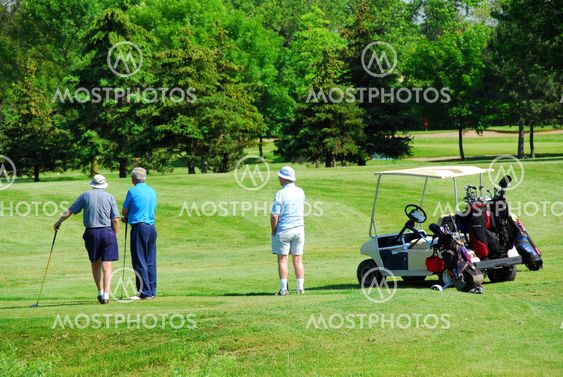 Seniors golfing