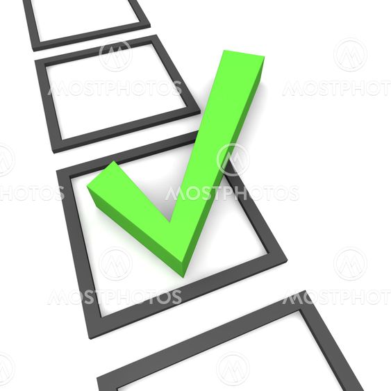 Check mark isolated on white