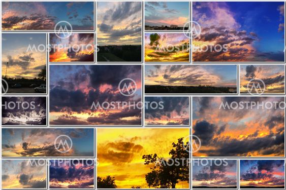 Dramatic sunset like fire in the sky with golden clouds...