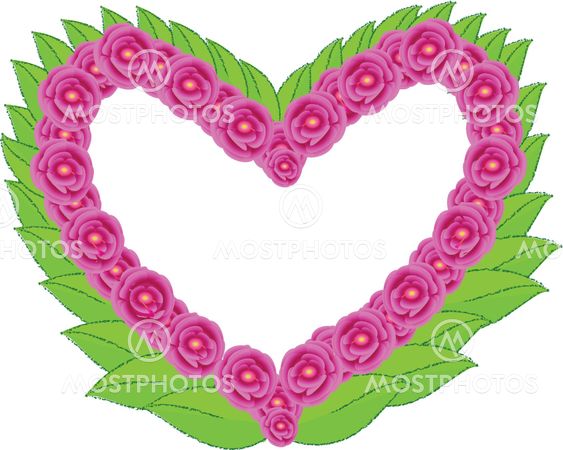 Heart with flower
