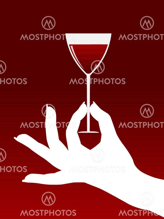 hand with glass