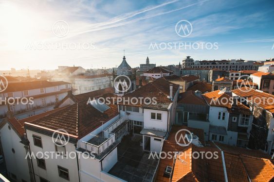 Roofs of the houses in old centre of Porto