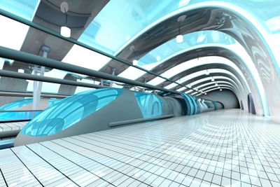 Futuristic Subway Station	